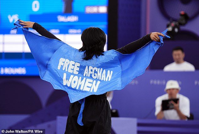 Afghan breakdancer Talash was disqualified from the Paris Olympics on Friday after making a political statement for women's rights in her home country within seconds of her performance.