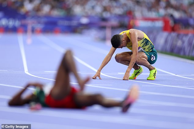 Matthew Clarke struggled in the men's 3000m steeplechase, finishing last before needing medical attention. He was later found to have a virus