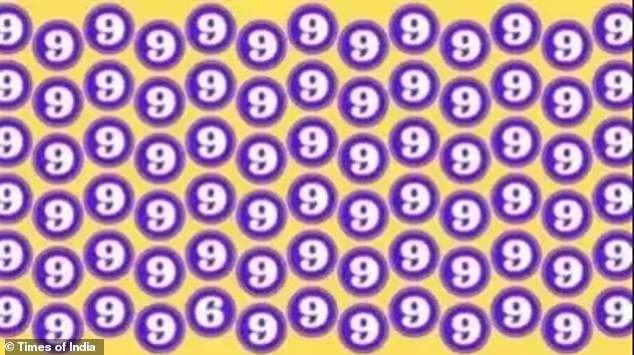 In this brain teaser you have to find the six in 10 seconds or less, so it is important to look at the image carefully.