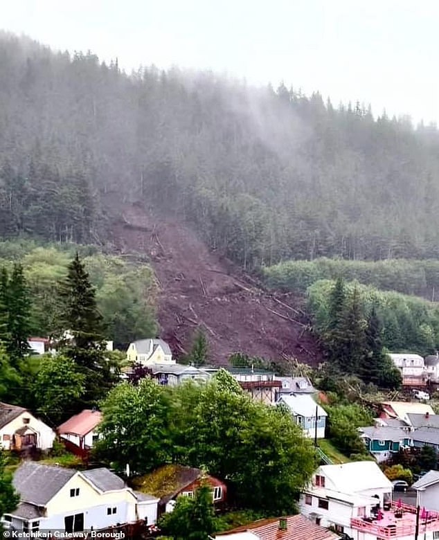 One person was killed and three people were injured in a landslide in the coastal city of Ketchikan, Alaska, on Sunday.