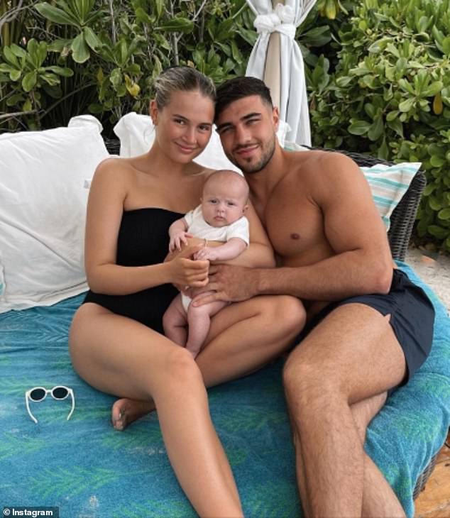 The wife of boxing champion Tyson is said to be 'devastated' by the news that their relationship wasn't working and has reached out to Molly-Mae, 25 (Molly-Mae and Tommy pictured with their daughter Bambi)