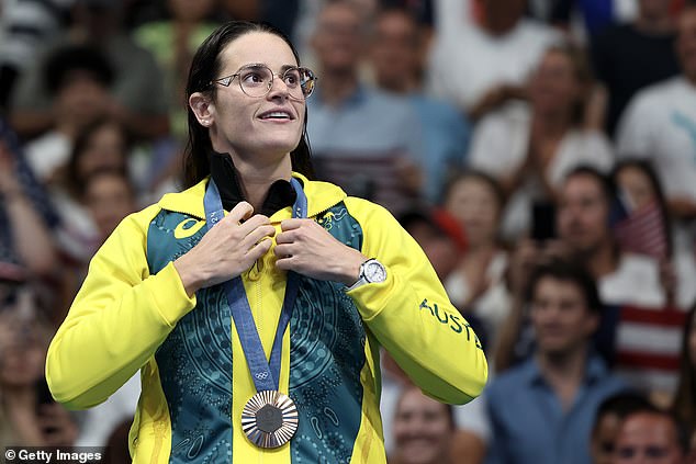 Last year Kaylee McKeown was furious after the 200m individual medley at the world championships after she was disqualified for an illegal turn. On Sunday the same drama worked in her favour as she won bronze (pictured)