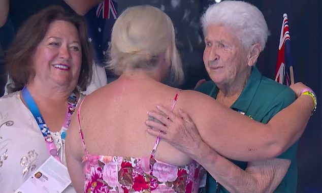 Swimming legend Dawn Fraser (right) beamed with pride after Australia won the women's 4x200m freestyle final in Paris - and now it can be revealed why the triumph had extra meaning