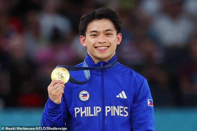 Filipino athlete Carlos Yulo receives bizarre award for his Olympic victories