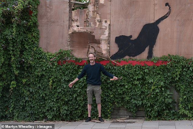 A man has already been spotted trying to get his hands on Banksy's latest artwork less than an hour after it was unveiled