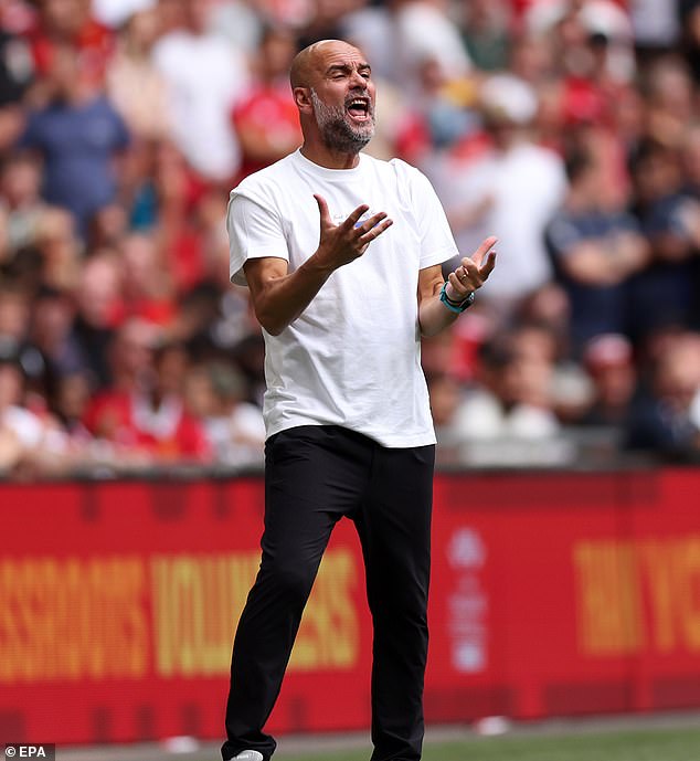 Pep Guardiola shocked Community Shield viewers by throwing his water bottle on the ground