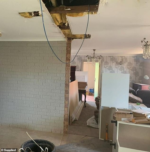 Kerry Beake hired Peter Edmonds of Buildwise Solutions to carry out renovations (pictured) to her home so her father, who suffered from dementia, could move in and avoid having to go into a care home