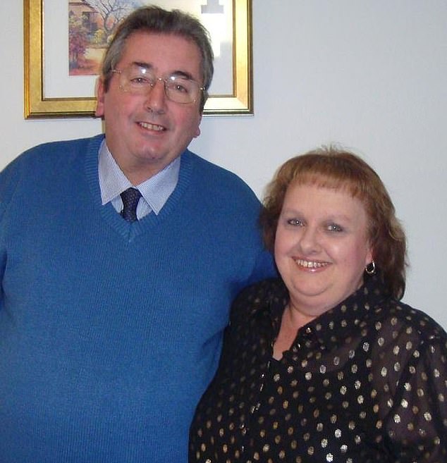 Peter Howard (pictured with his wife Sharo in 2017) died in a car fire on August 28, 2018