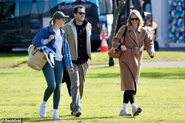 Peter Stefanovic enjoyed a fun day out with his wife Sylvia Jeffreys and their young sons at Bronte Beach on Sunday