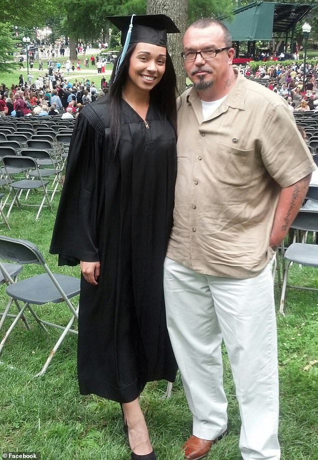 Mirko Marweg, 58, (pictured with his daughter at her graduation) was one of two Delta Airlines employees killed in a tire explosion at Atlanta airport