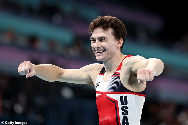 Stephen Nedoroscik is back on the podium on Saturday after the men's pommel horse final