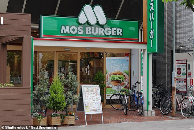 Japanese fast food giant MOS Burger is set to close its Australian locations at the end of August (pictured is a MOS Burger restaurant in Tokyo, Japan)