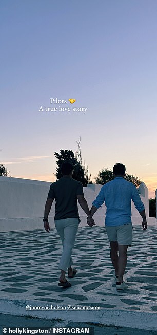 Jimmy Nicholson and his friend Kieran Pierce pictured in Greece