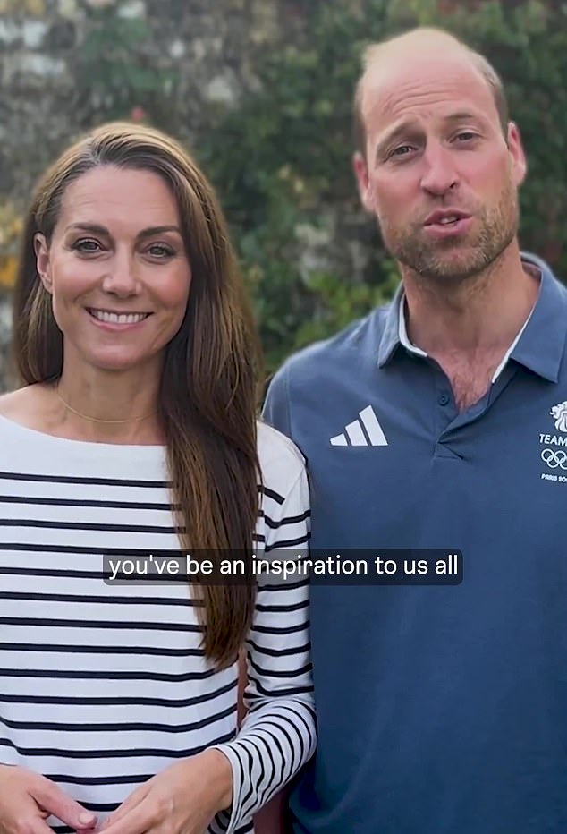 Royal fans are in ecstasy after Prince William showed off a 'handsome' beard in a star-studded message to Team GB alongside his wife, the Princess of Wales