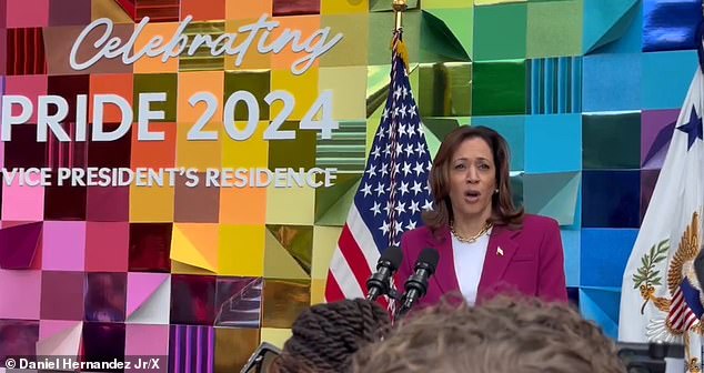 Kamala Harris celebrates Pride Month at the Vice President's residence in Washington, DC