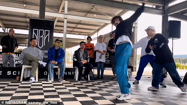 Footage has now emerged showing Free performing his own style of breakdancing at a Battle Series event in Australia in April.