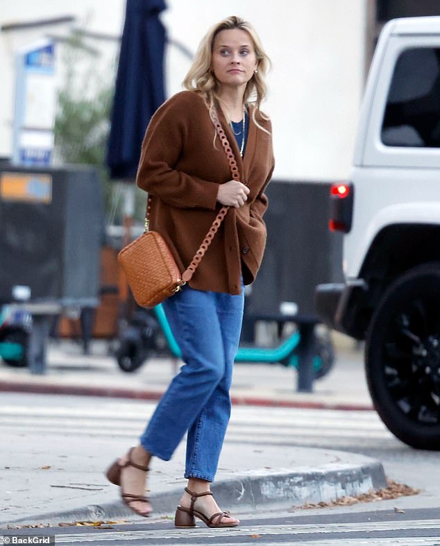 Reese Witherspoon was spotted alone on a shopping trip in the Santa Monica neighborhood of Los Angeles on Thursday