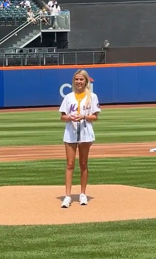 She had never been to a baseball game before