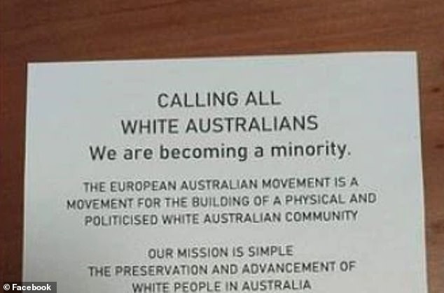 The letter, left in mailboxes in the northern Queensland city of Cairns, called for the 