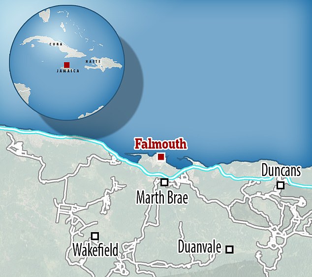 The attack took place off the coast of the north coast town of Falmouth