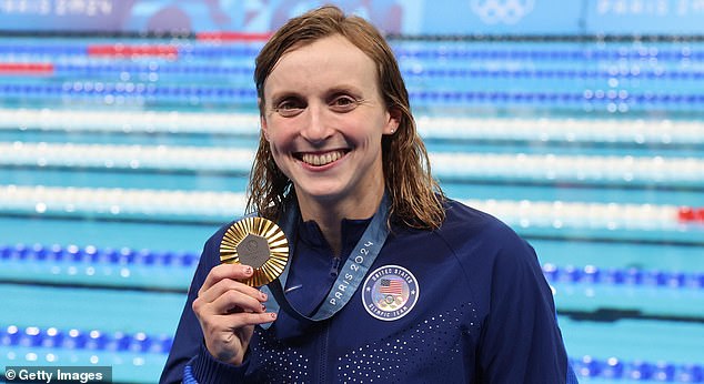 While Ariarne Titmus and Kaylee McKeown endured the toughest conditions in the Olympic Village, the same could not be said for Katie Ledecky (pictured) and Regan Smith, who enjoyed luxury hotel accommodation