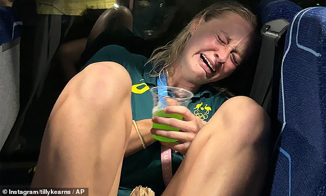 A raw image of Stingers star Abby Andrews crying tears of joy on the team bus has left Australian sports fans feeling extremely patriotic