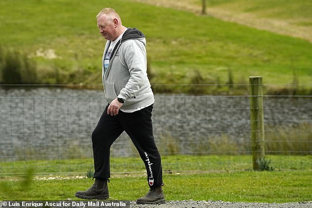 Mick Murphy outside the Ballarat East property he shares with wife Samantha Murphy on Thursday