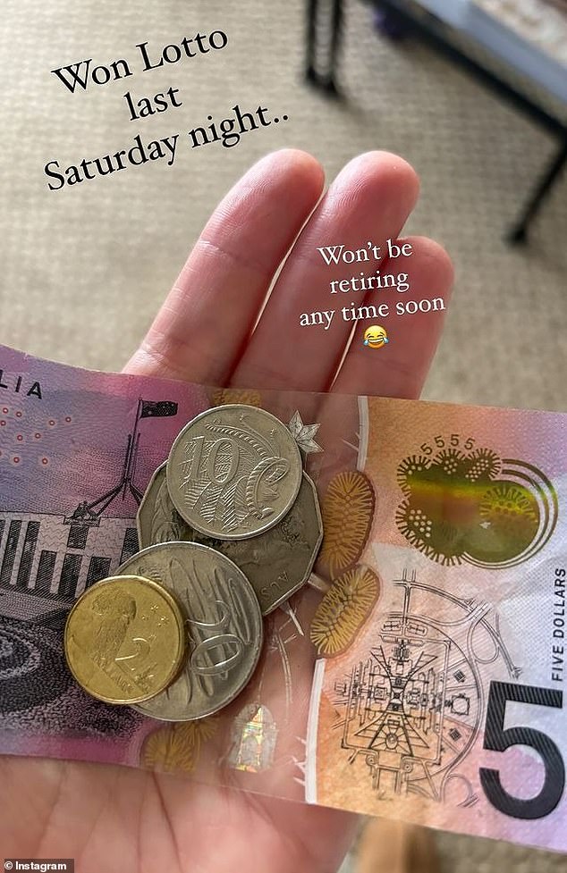 The television personality shared her big win on Instagram Stories on Tuesday, showing off the handful of cash she had collected after some gambling