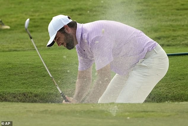 Scottie Scheffler had a moment of frustration during the FedEx St. Jude Championship