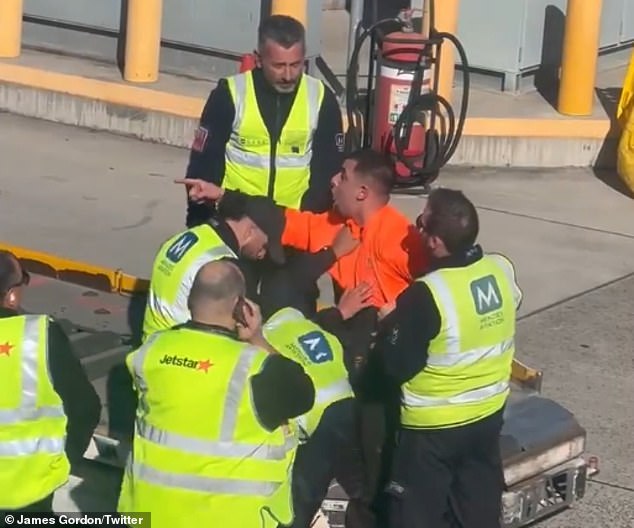 A Jetstar passenger opened the emergency exit just minutes after landing at Melbourne Airport