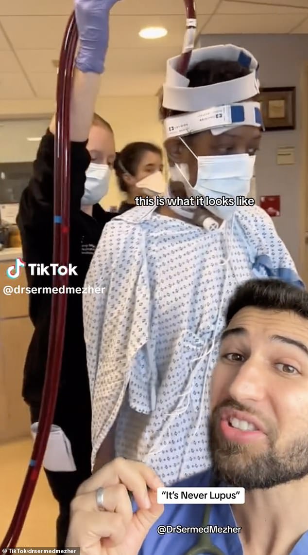 Melisa Woolery, 31, was diagnosed with the incurable condition after giving birth to her daughter Marlee prematurely in 2022. London-based doctor Dr Sermed Mezher, who has 260,000 followers, shared a video on TikTok of Ms Woolery