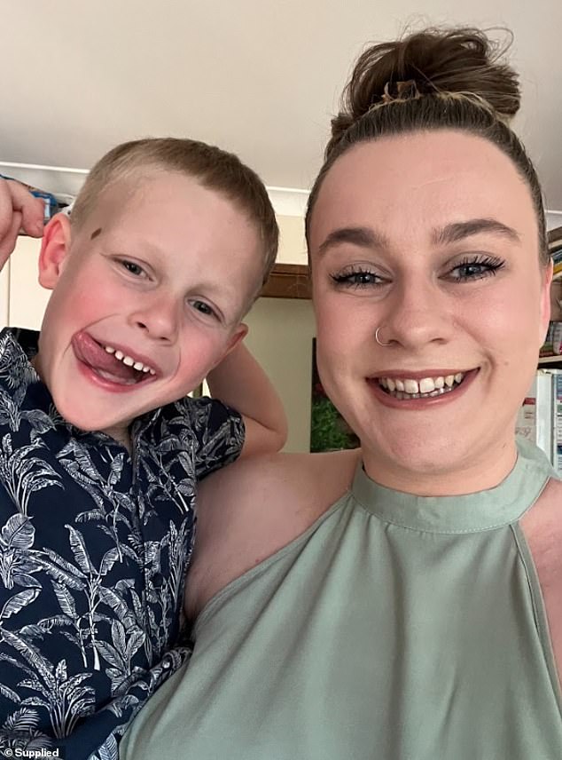 Brittany Davidson, a 27-year-old single mother from Canberra, makes extra money by finding rental properties for the wealthy, mystery shopping and even writing obituaries (she's pictured left with her soon-to-be six-year-old son).