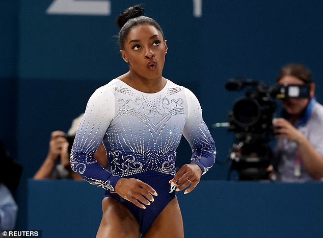 Simone Biles missed out on her fourth Olympic gold medal in Paris on Monday morning