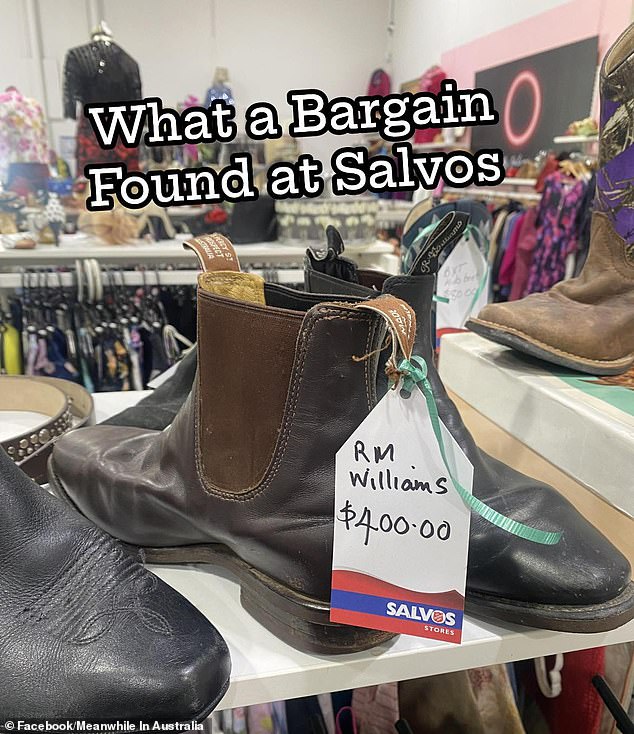 Facebook users kicked the Salvos in the ass for selling a pair of used RM Williams boots for $400