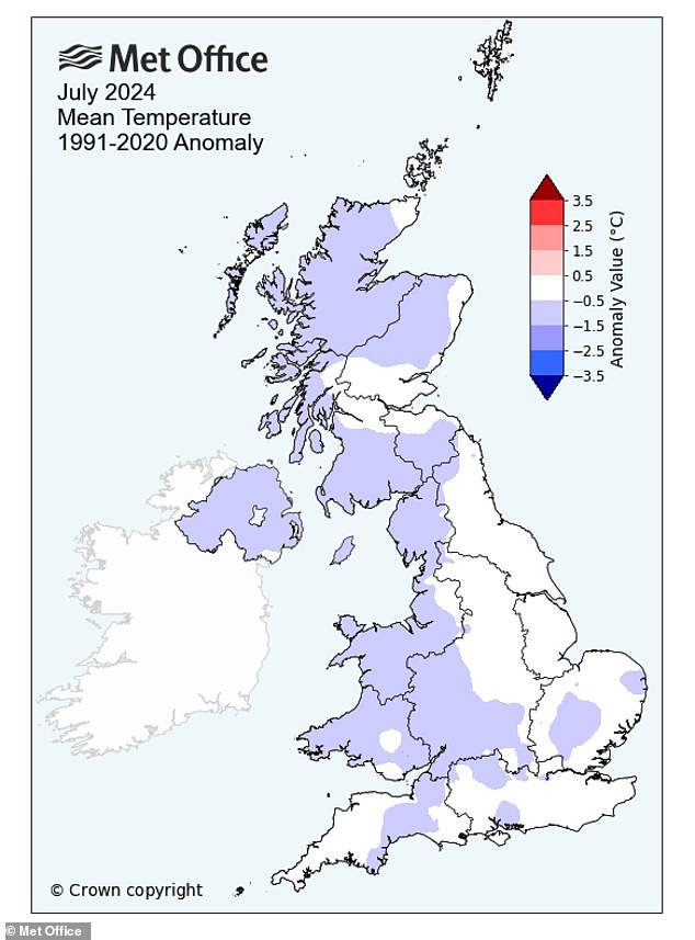 The Met Office has confirmed that temperatures in the UK remained persistently below average for the first two weeks of last month