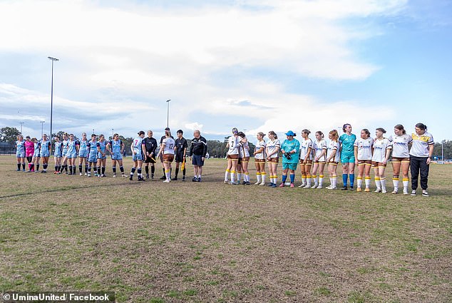 Aurelia's Umina United WPL team played Woongarrah FC to honour Aurelia at Umina Oval