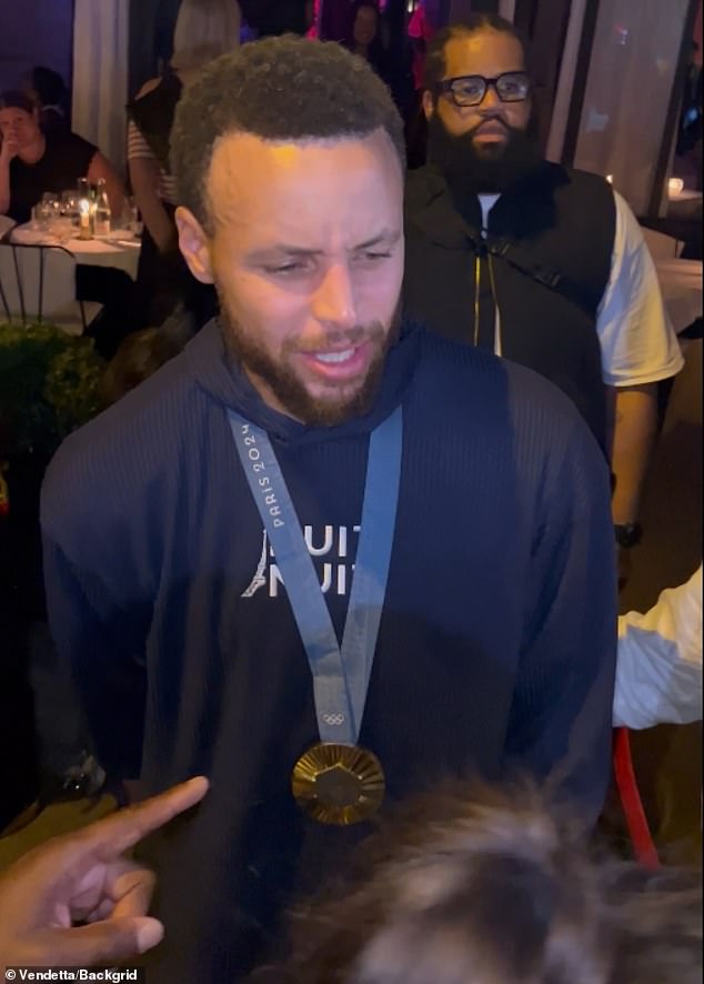 Steph Curry briefly lost his cool with a fan outside the US Olympic afterparty in Paris