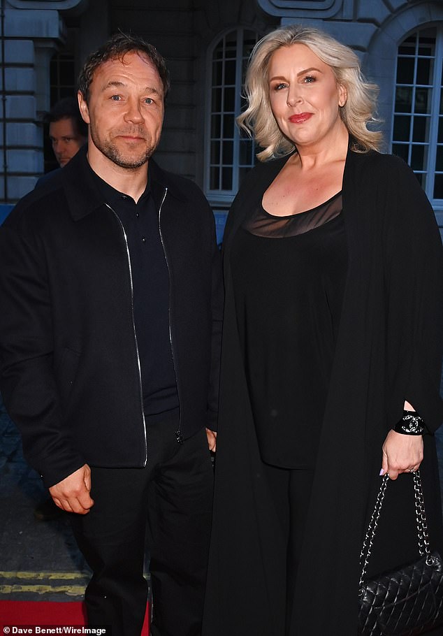 Stephen pictured with his wife Hannah in April this year