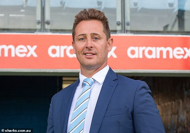 Cronulla Sharks chairman Steve Mace (pictured) was taking his son Cooper to a junior football match when they found themselves in the middle of the chaos in Engadine on Sunday morning