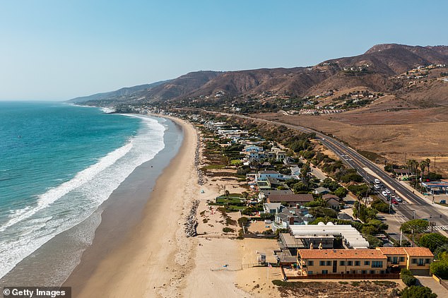 Some of Los Angeles' most popular beaches have been partially or completely closed due to harmful bacteria levels, such as Topanga Canyon Beach in Malibu (pictured)