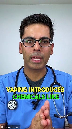 Dr Saurabh Sethi warns of the dangers of vaping