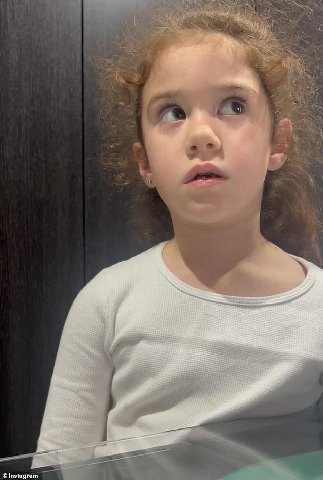 Iva Marra has shared a video of the shocking moment her six-year-old daughter Milana (pictured) called emergency services and told them her 'mother had died'