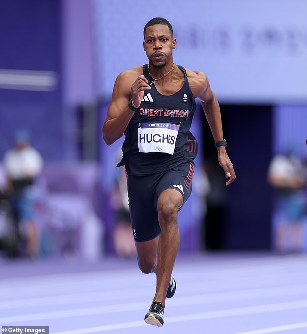 Zharnel Hughes was part of the British men's team that won bronze in the 4x100m relay