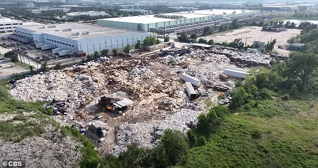 Wright Waste Management, 20 miles outside of downtown Houston, has hundreds of pounds of plastic waste just sitting behind a locked gate. The waste hasn't been touched in more than a year and a half