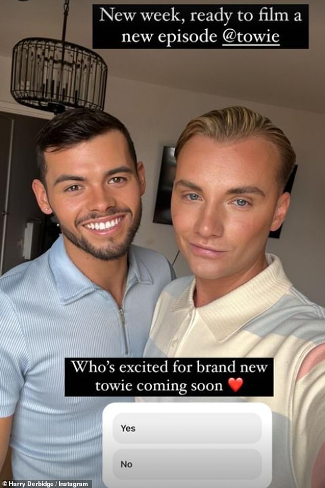 TOWIE star Joe Blackman (left) has reportedly 'moved on' with another co-star, just weeks after his split from Harry Derbidge (right)