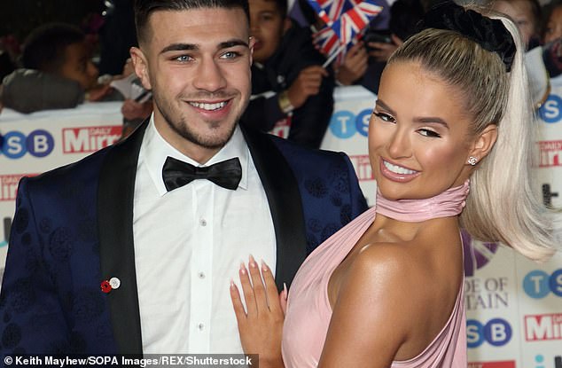 Happier times: Tommy and Molly-Mae have split after a five-year relationship. The influencer and boxer were engaged and have an 18-month-old daughter, Bambi.