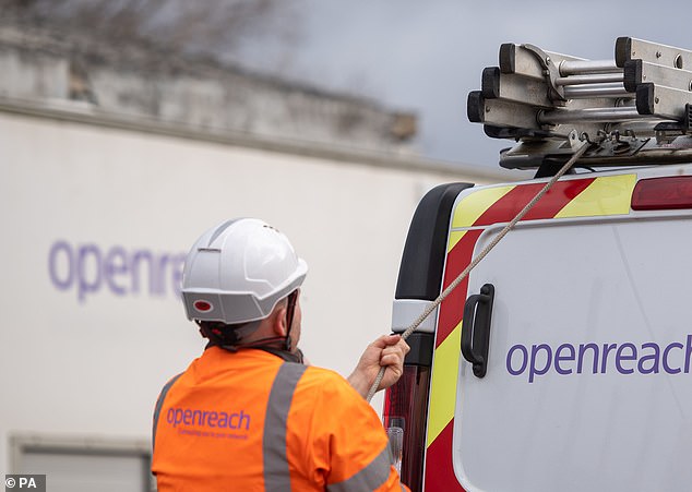 Broadband dispute: A reader has been told that Openreach must dig up his driveway so they can lay fibre optic cables for his neighbour (archive photo)