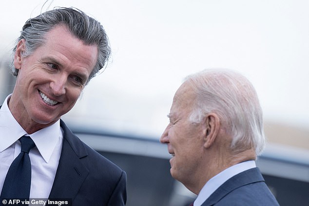 With Kamala Harris set to accept the Democratic nomination for president on Thursday night, many are wondering what happened to Gavin Newsom (pictured left), the other left-wing California liberal many expected to replace Joe Biden.