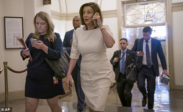 Former House Speaker Nancy Pelosi (pictured) sent an urgent message to the president: She was prepared to publicly express her concerns that he would not be able to defeat Donald Trump in November.