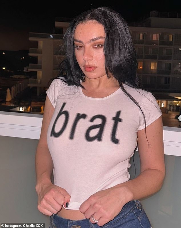 In recognition of the cultural significance of brat, the 31-year-old singer (pictured) released baby T-shirts with the word 